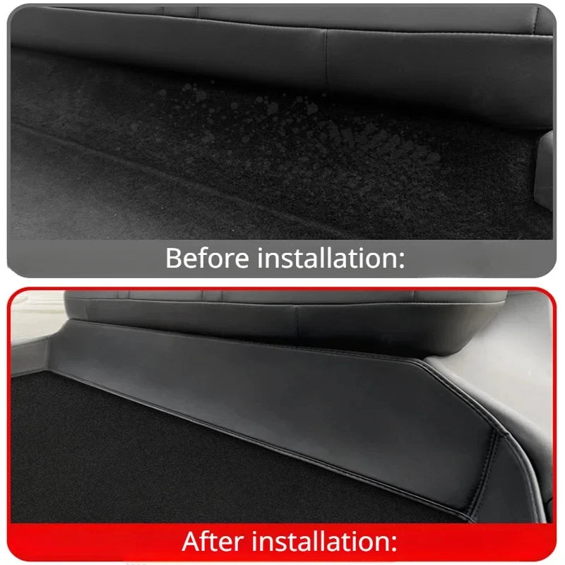 Rear Seat Lower Protective Mat For Tesla Model Y Model 3 Highland Leather Full Surround Seat Anti-Dirty Kick Pad Car Accessories
