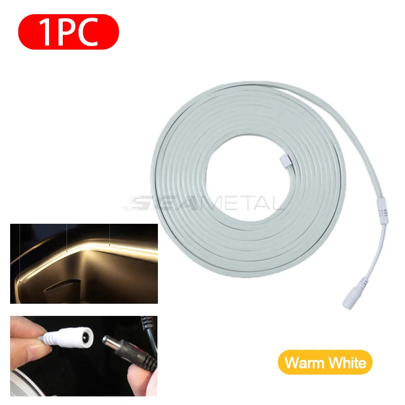 BLALION 차박 Frunk Brighten LED Strip Modified Ambient Light For Tesla Model 3 Y S 5M Waterproof Flexible Atmosphere Lamp 트렁크 앰비언트