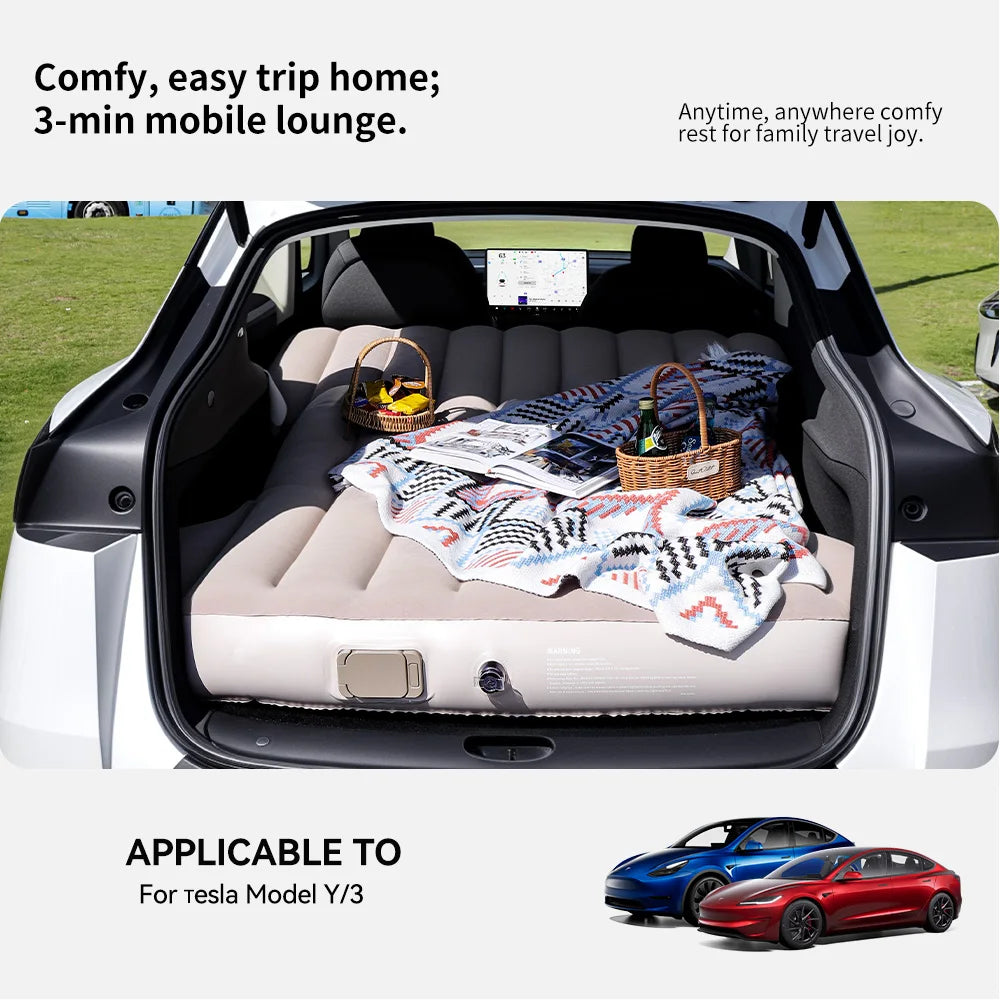 YZ For Tesla Model Y Juniper 2021-2026 Mattress  Automobile Self-Inflating Mattress Travel Mattress Inflatable Camping Mattress