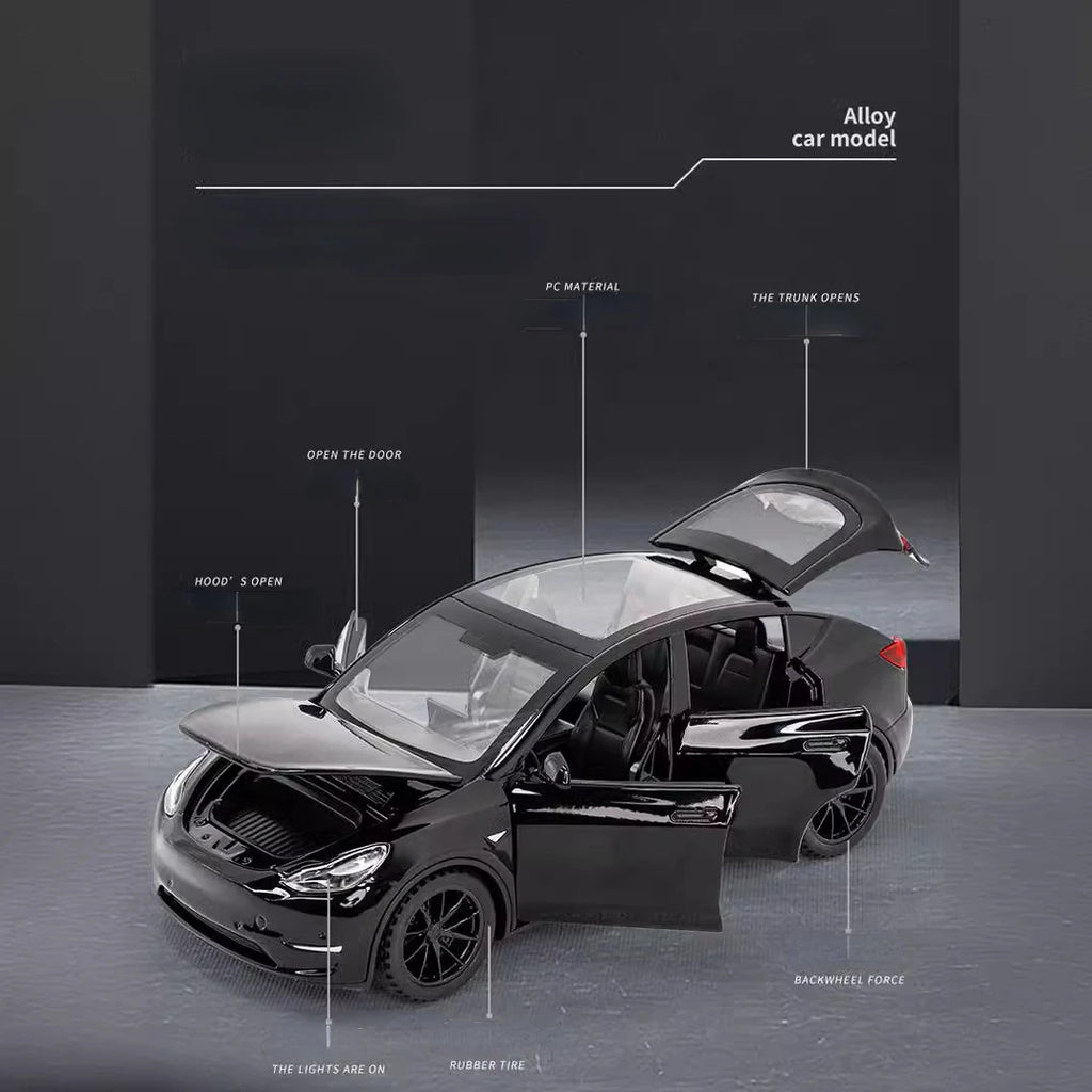 1:32 Model Y Alloy Car Model Diecast Metal Car Model Simulation Sound and Light Collection Childrens Toys Gift A963