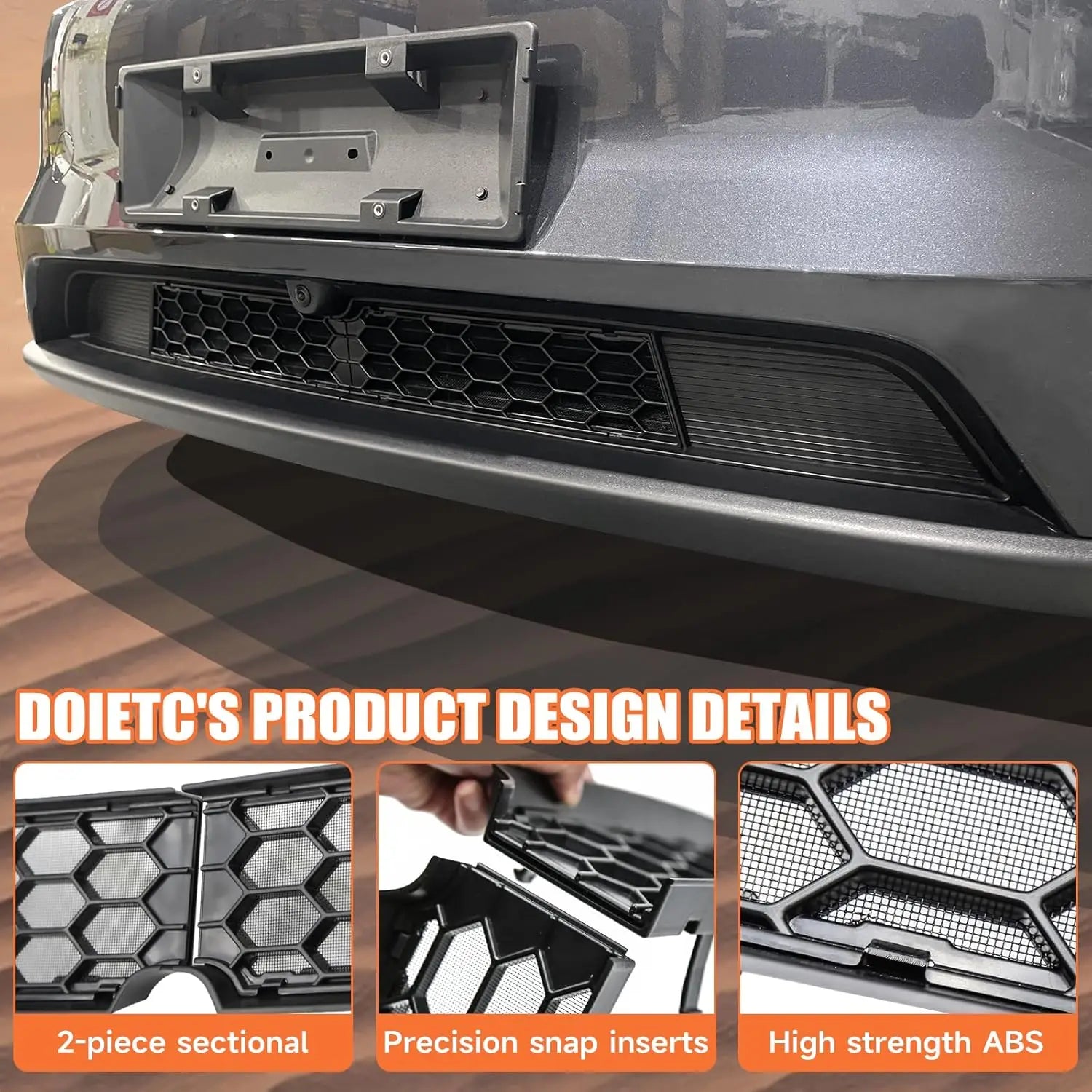 Front Grill Guard Grille Inserts Mesh for Tesla Model Y Juniper Launch Model 3 2025 2024 Air Inlet Vent Cover Bumper Accessories