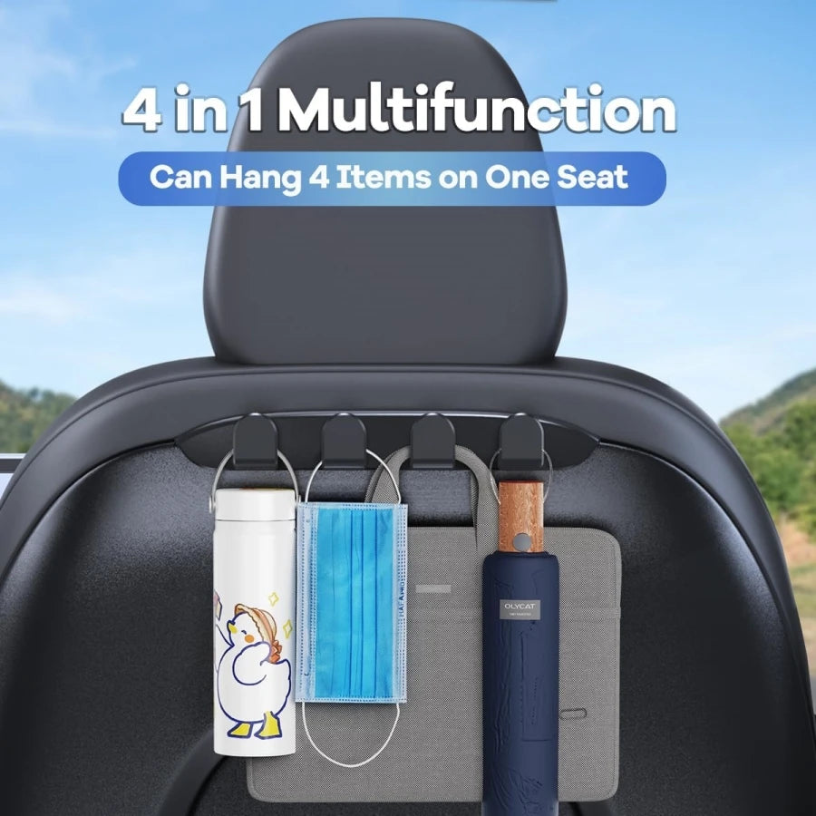 Car Seatback Hanger Hook for Tesla Model Y Juniper & Model 3 Highland 2025-2017 Purse Seat Back Organizers PursesGrocery Holder