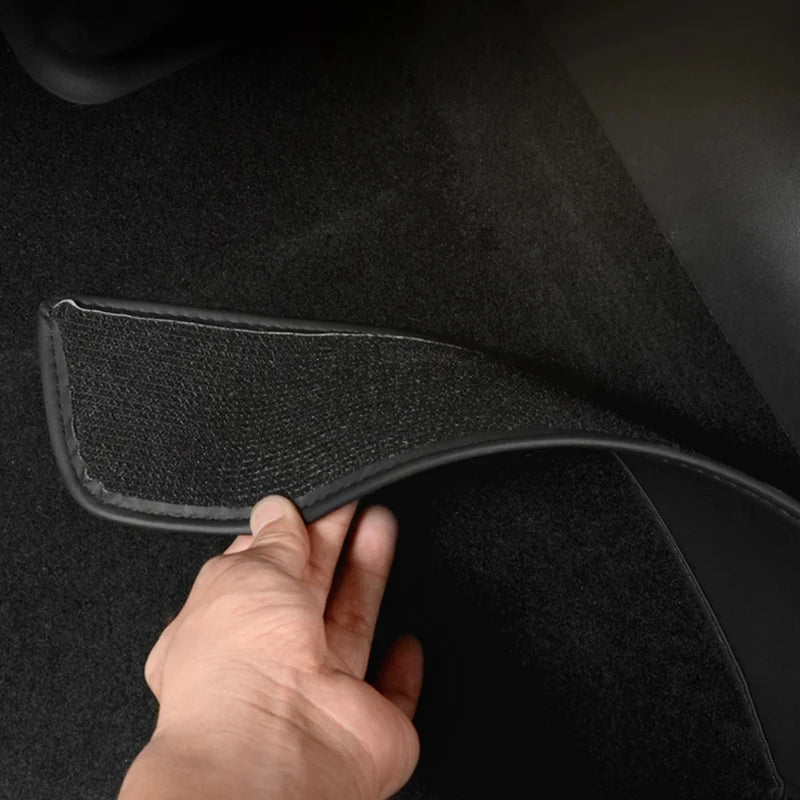 Rear Seat Lower Protective Mat For Tesla Model Y Model 3 Highland Leather Full Surround Seat Anti-Dirty Kick Pad Car Accessories