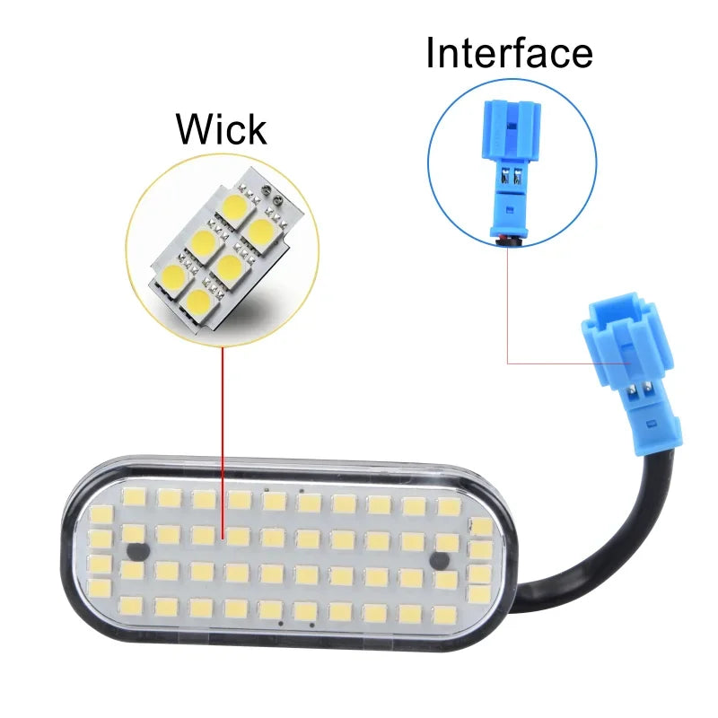Trunk Lights for Tesla Model Y 48 LED Interior Luggage Original Connector Tail Boot Lighting Lamp Replacement Accessories 2025