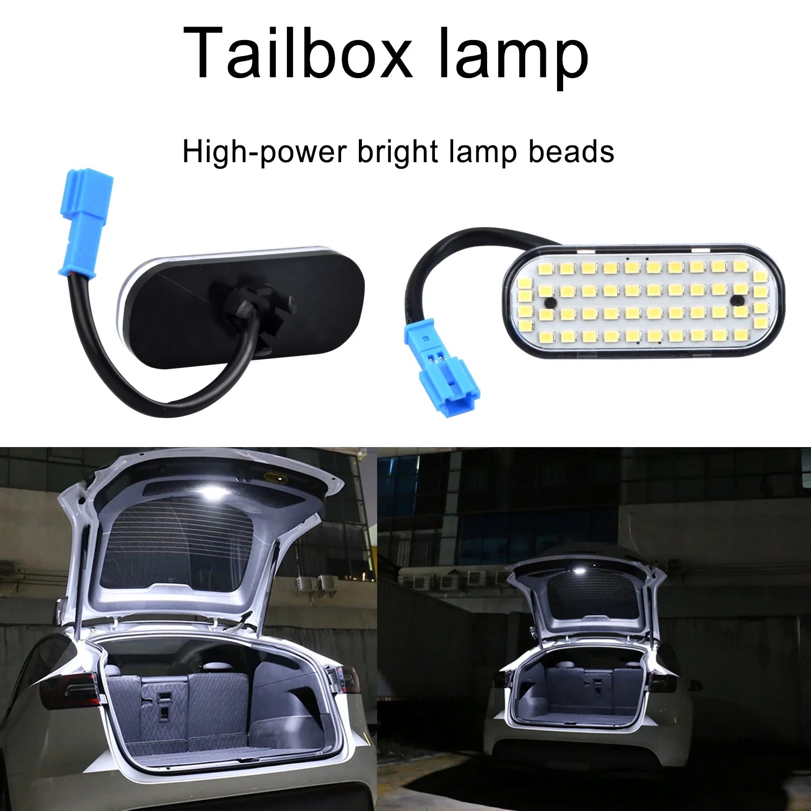 Trunk Lights for Tesla Model Y 48 LED Interior Luggage Original Connector Tail Boot Lighting Lamp Replacement Accessories 2025