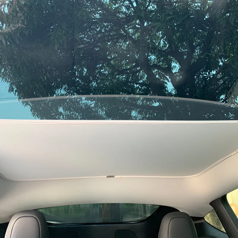 Upgrade Ice Crystal Sunroof Sunshade for Tesla Model Y 3 2023 2022 Roof Car Sun Shade Skylight Blind Shading Nano Sun Visor Net