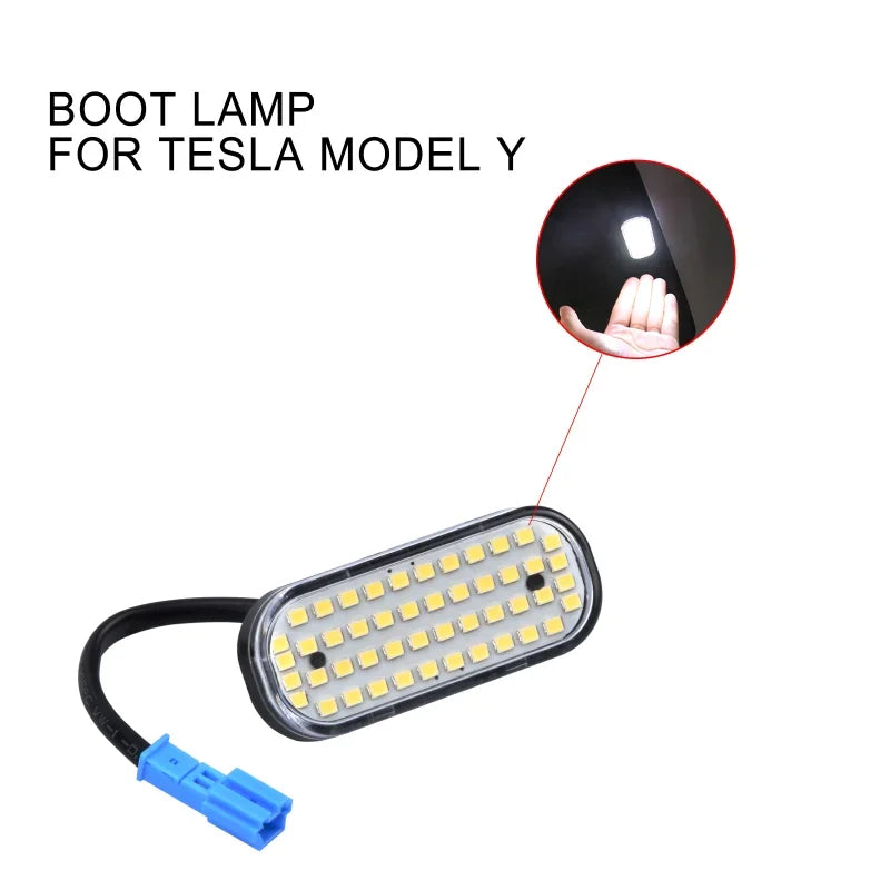 Trunk Lights for Tesla Model Y 48 LED Interior Luggage Original Connector Tail Boot Lighting Lamp Replacement Accessories 2025