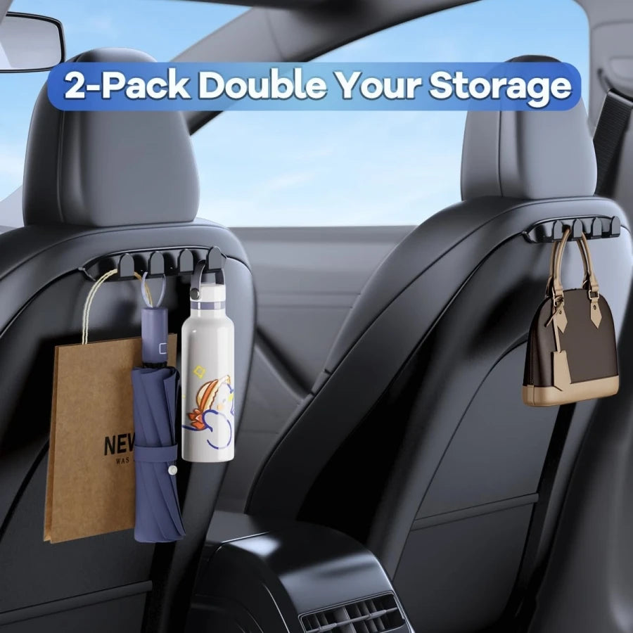 Car Seatback Hanger Hook for Tesla Model Y Juniper & Model 3 Highland 2025-2017 Purse Seat Back Organizers PursesGrocery Holder