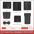For Tesla Model 3 Highland 2025 Storage Box Model 3 2024 Highland Center Console Armrest Storage Box Stowing Tidying Accessories