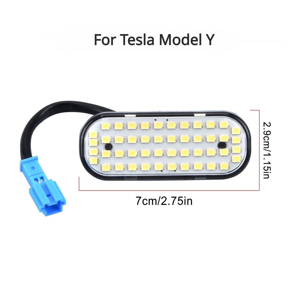 Trunk Lights for Tesla Model Y 48 LED Interior Luggage Original Connector Tail Boot Lighting Lamp Replacement Accessories 2025
