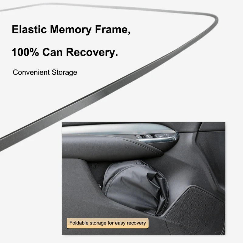 For Tesla Model 3 Y Juniper Highland 2025-2020 Front Windshield Sunshade Folding Window Sun Shade Cover Heat Protection Visor