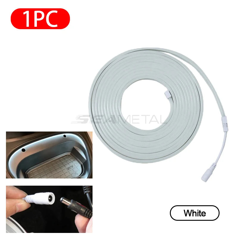 BLALION 차박 Frunk Brighten LED Strip Modified Ambient Light For Tesla Model 3 Y S 5M Waterproof Flexible Atmosphere Lamp 트렁크 앰비언트