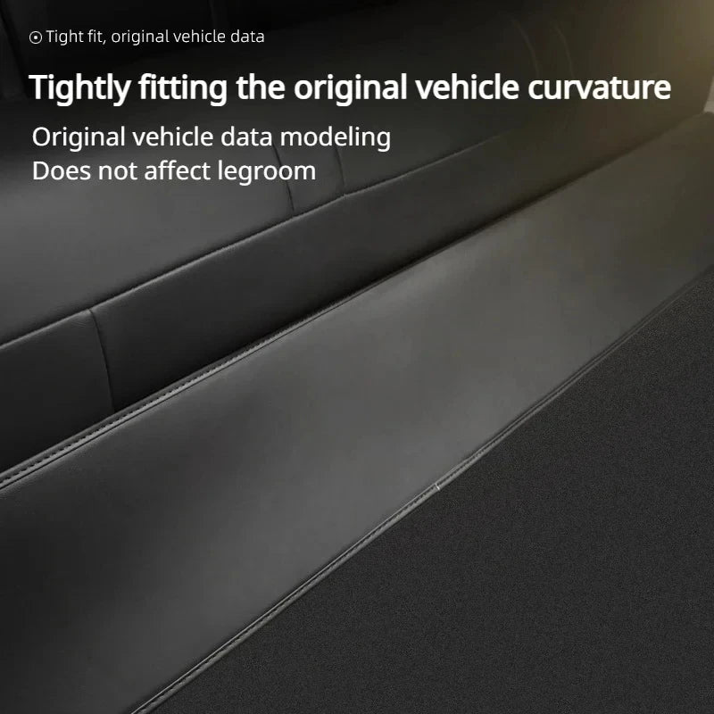 Rear Seat Lower Protective Mat For Tesla Model Y Model 3 Highland Leather Full Surround Seat Anti-Dirty Kick Pad Car Accessories